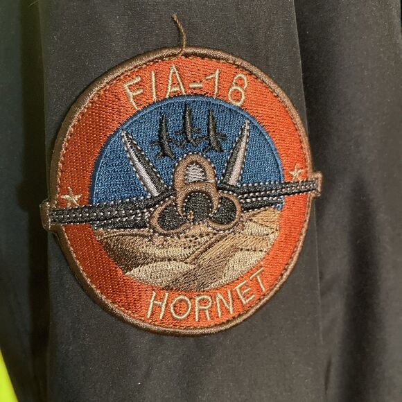 SPIRE Mens Flight Bomber Jacket Fighter Pilot Uniform Coat Patches 2xL - Picture 2 of 11